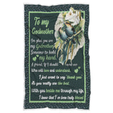 To My Godmother Blanket, To My Godmother Gift, Grandma Blanket Throw, Nana Blanket - Cozy Plush Fleece Blanket - 50"x60" wc