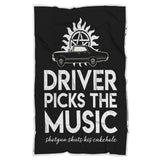 Driver Picks The Music Soft Fleece Throw Bed Couch Living Room Blanket, Supernatural Blanket - Cozy Plush Fleece Blanket - 50"x60" (Black) wc