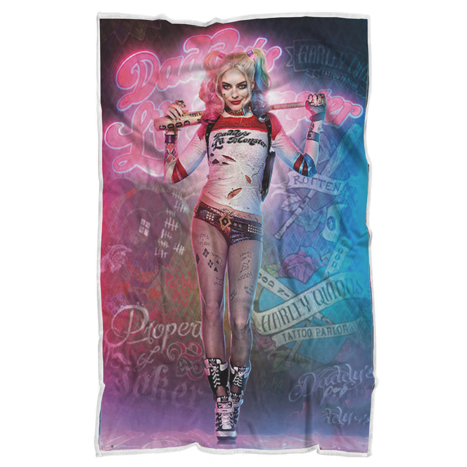 Harley Blanket Qeen Blanket, Harley-Quinn Blanket, Fuzzy Soft Blanket Microfiber for Couch Sofa Bed - Sherpa Blanket - 60x80