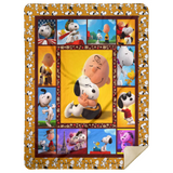 Snoopy 3D Blanket Happy Snoopy Quilt Fleece Sherpa Throw Quilt Blanket - MSHL Premium Mink Sherpa Blanket 60x80