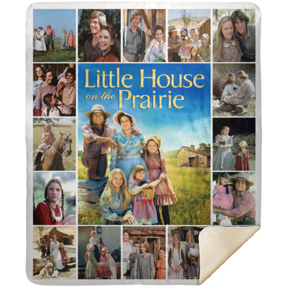 Little House on The Prairie Fleece Sherpa Blanket Quilt Supper Soft Lightweight Blanket for Bedroom Living Room Sofa - MSHM Premium Mink Sherpa Blanket 50x60