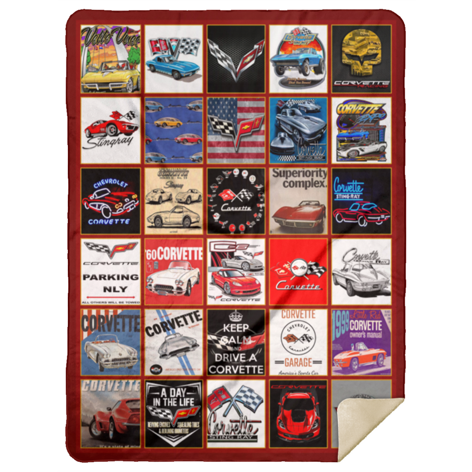 Corvette Blanket, Corvette Fleece, Sherpa Blanket MSHL Premium Mink Sherpa Blanket 60x80
