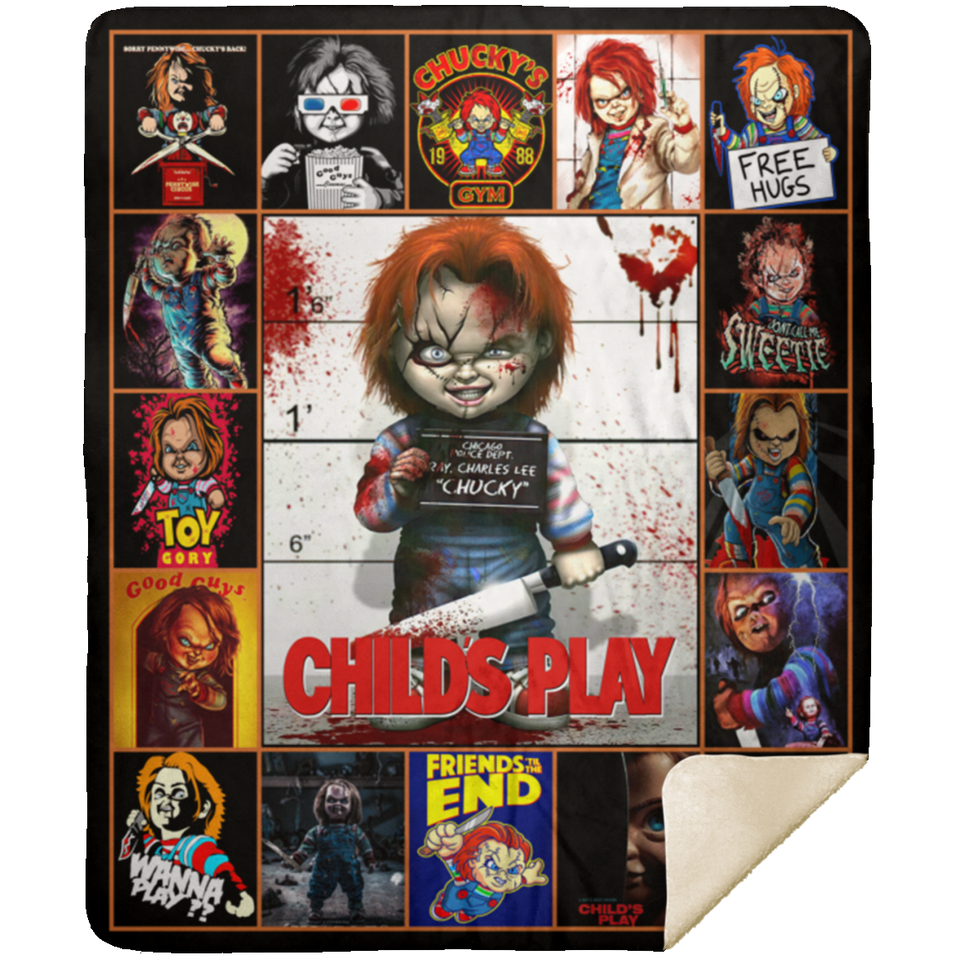 (Child's Play Chucky - Annabelle V2) - MSHM Premium Mink Sherpa Blanket 50x60