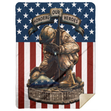 Honor Our Heroes Blanket, Honor Their Sacrifice Fleece, Sherpa Blanket - MSHL Premium Mink Sherpa Blanket 60x80