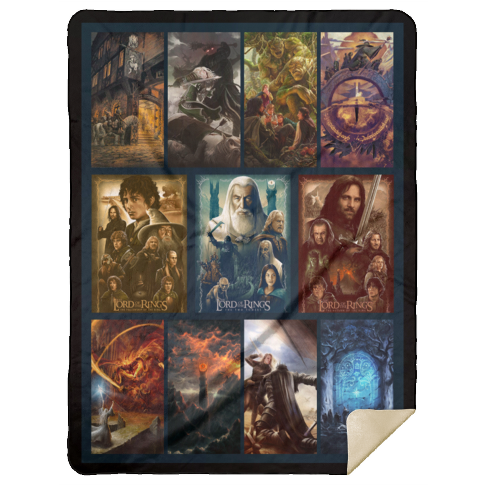 The Lord of the Rings Blanket, Movie Lovers Fleece, Sherpa Blanket MSHL Premium Mink Sherpa Blanket 60x80