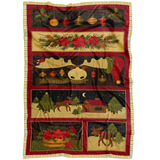 Moose Christmas Blanket