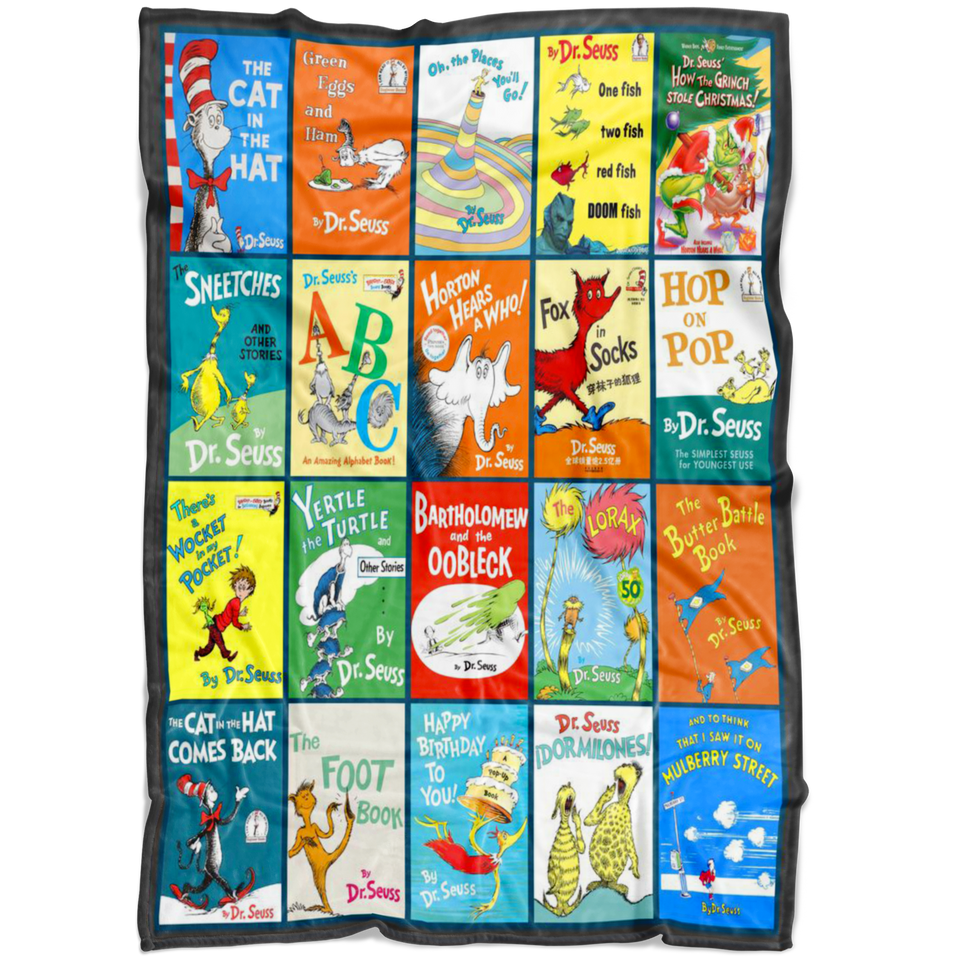 Dr.seuss Books Blanket V3