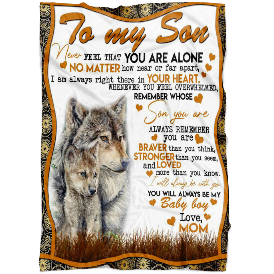 To My Son Blanket - Wolf