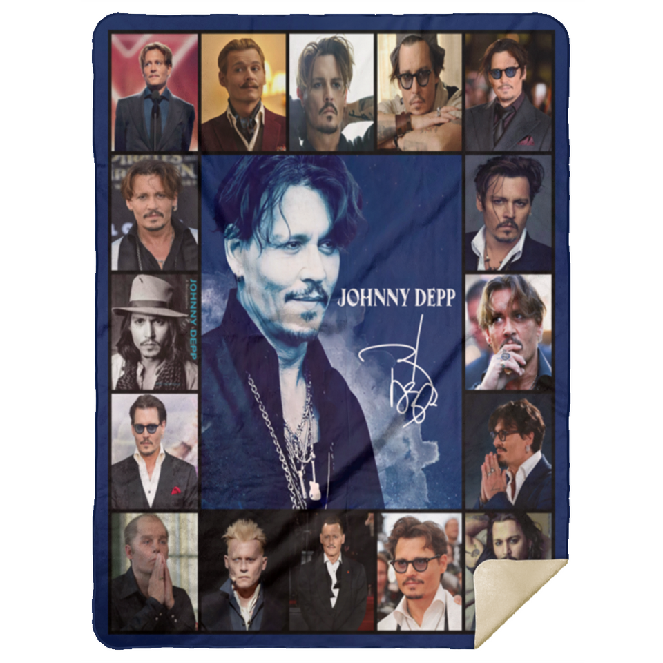 Johnny Depp Blanket, Johnny Depp Fleece, Sherpa Blanket For Fans MSHL Premium Mink Sherpa Blanket 60x80
