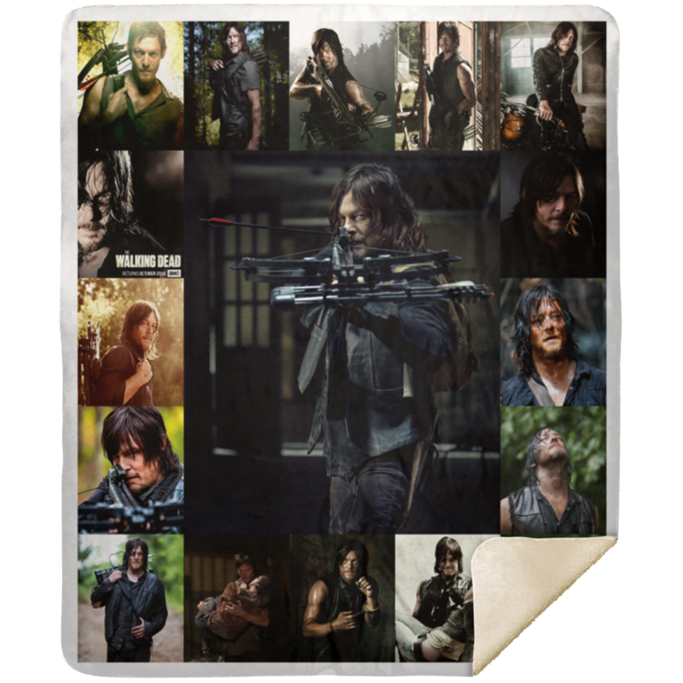 Daryl Dixon The Walking Dead Show Blanket Quilt Fleece Sherpa Throw Blanket MSHM Premium Mink Sherpa Blanket 50x60
