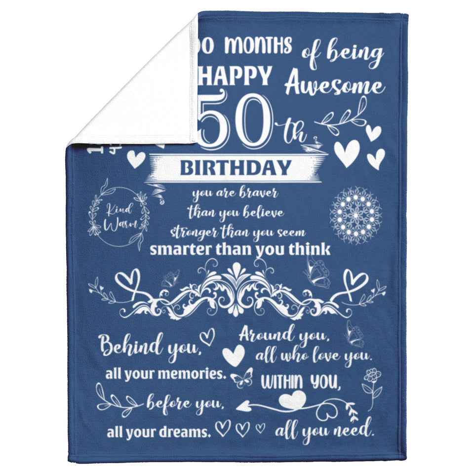 50th Birthday Gifts for Women Men Blanket