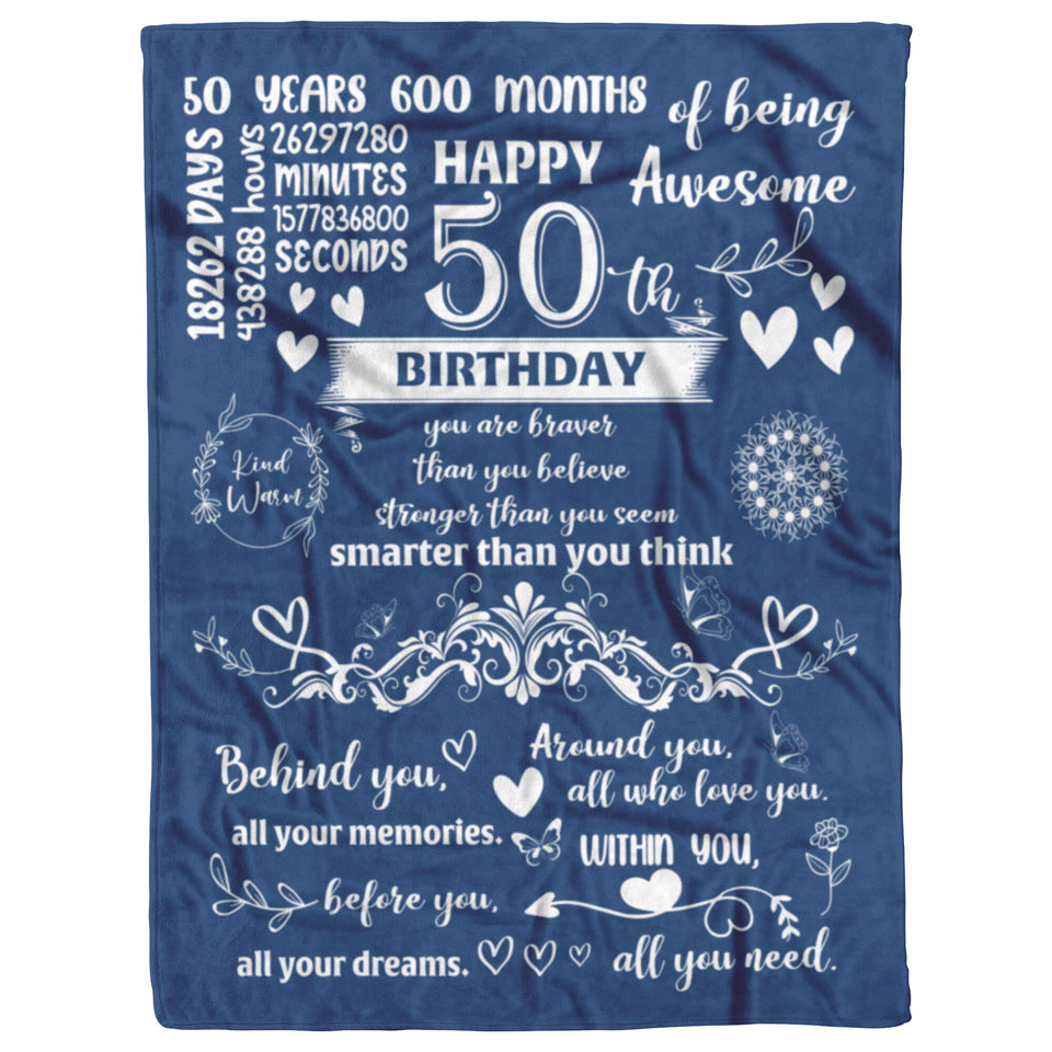 50th Birthday Gifts for Women Men Blanket