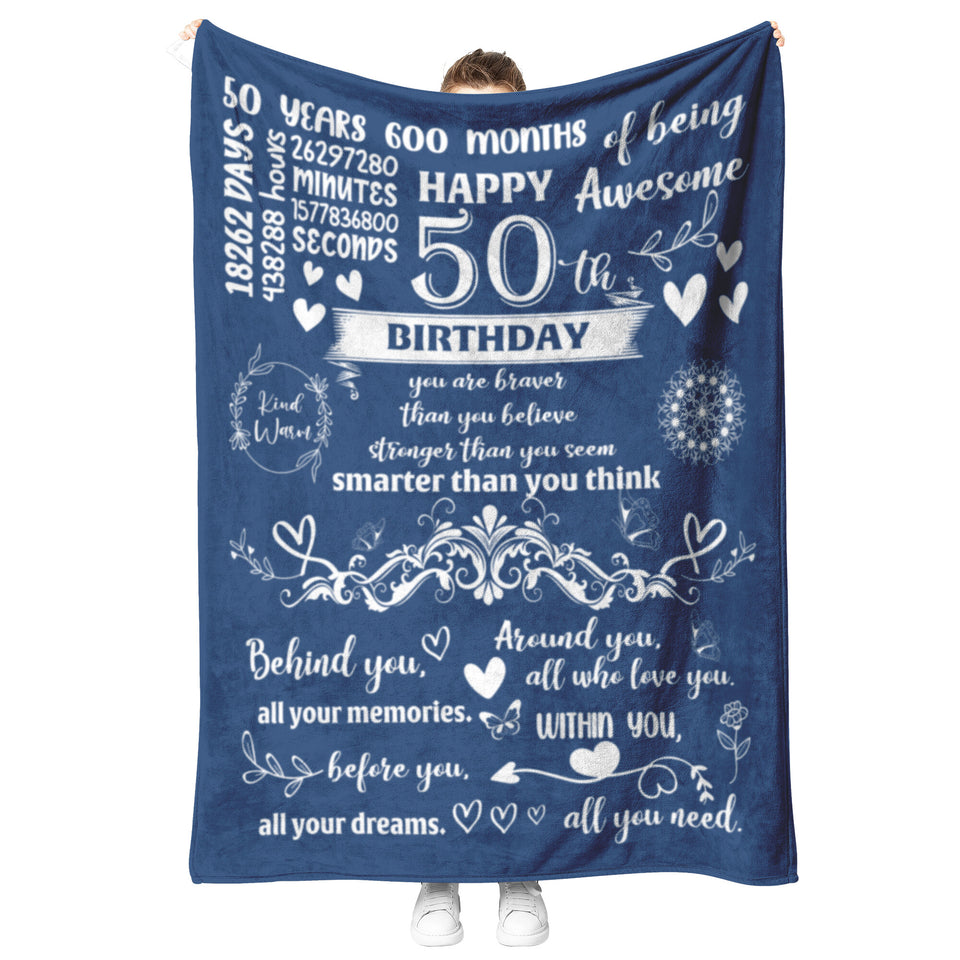 50th Birthday Gifts for Women Men Blanket