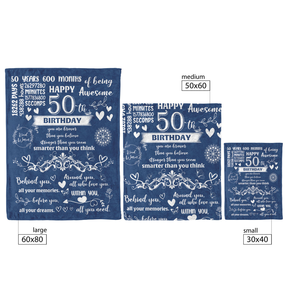 50th Birthday Gifts for Women Men Blanket