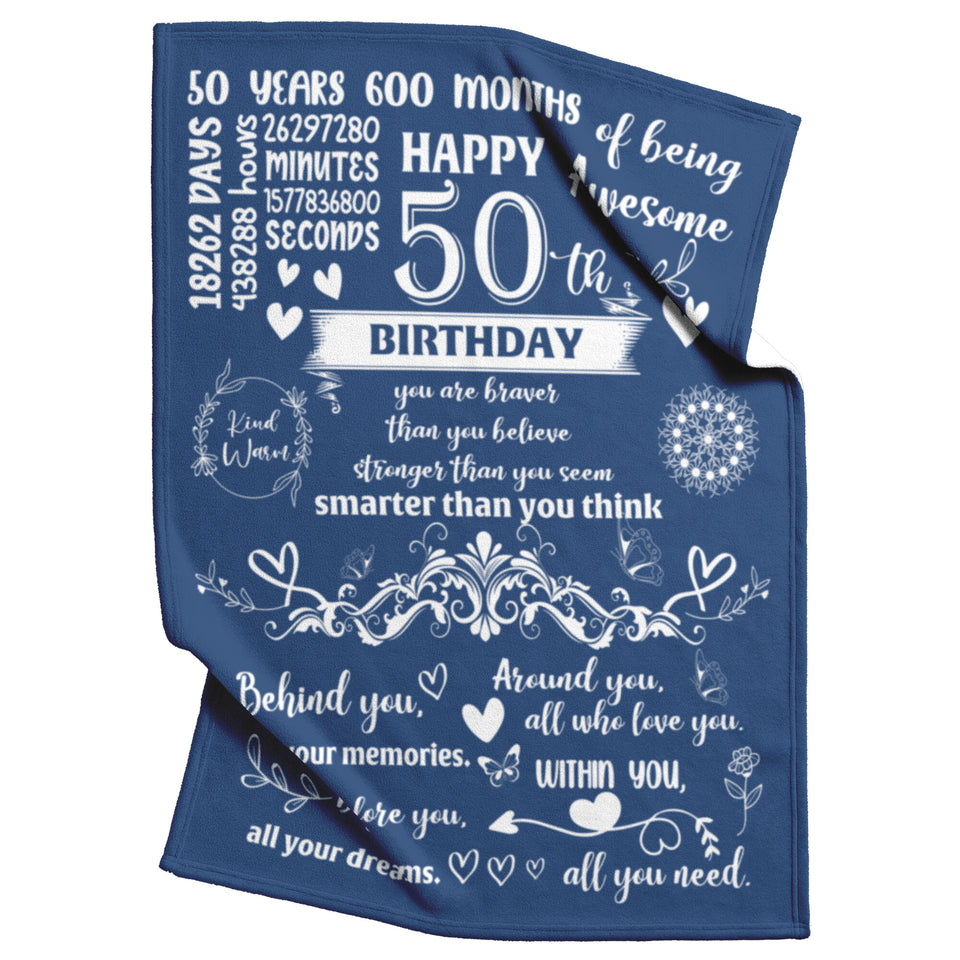 50th Birthday Gifts for Women Men Blanket