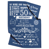 50th Birthday Gifts for Women Men Blanket