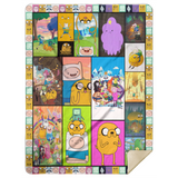 Adventure Time Blanket Finn & Jake Quilt Fleece Sherpa Throw Blanket MSHL Premium Mink Sherpa Blanket 60x80