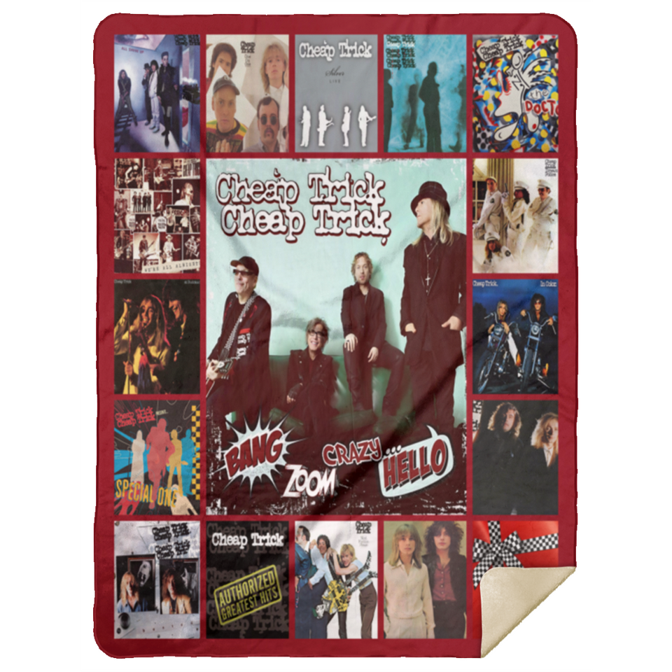 Cheap Trick Blanket, Cheap Trick Band Fleece, Sherpa Blanket For Fans MSHL Premium Mink Sherpa Blanket 60x80