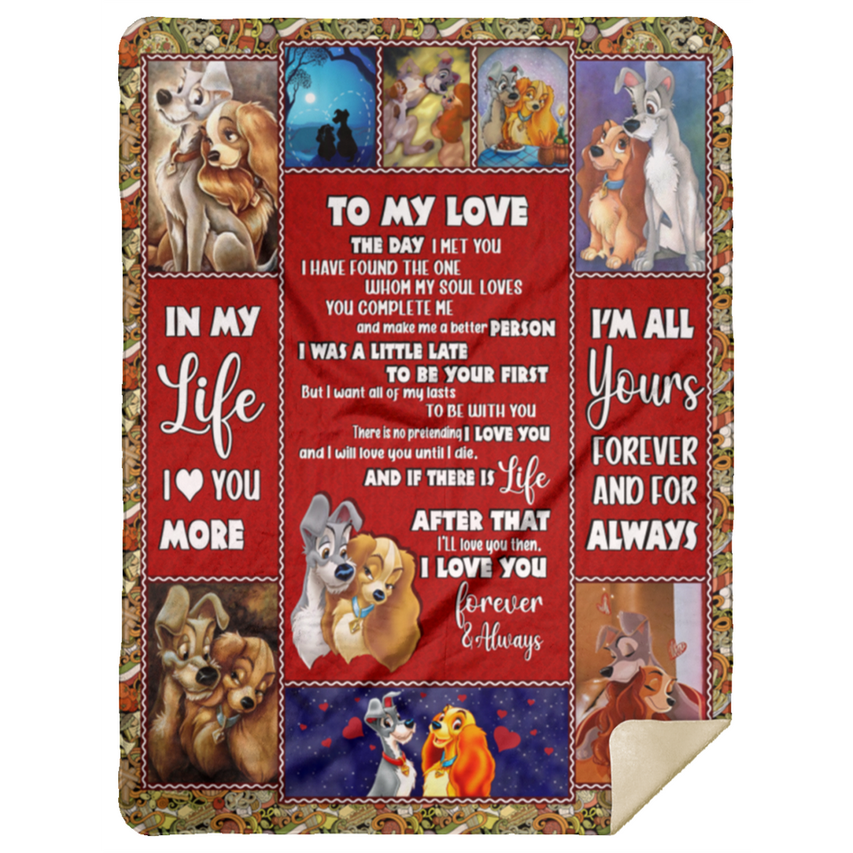 The One Whom My Soul Loves Lady The Tramp Blanket, Fleece, Sherpa Blanket - MSHL Premium Mink Sherpa Blanket 60x80