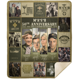 M A S H TV series Blanket, Mash 4077 50th Anniversary Fleece, Sherpa Blanket MSHM Premium Mink Sherpa Blanket 50x60