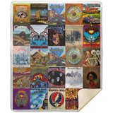 Grateful Dead Albums Quilt Blanket Fleece Sherpa Throw Blanket Quilt Blanket - MSHM Premium Mink Sherpa Blanket 50x60