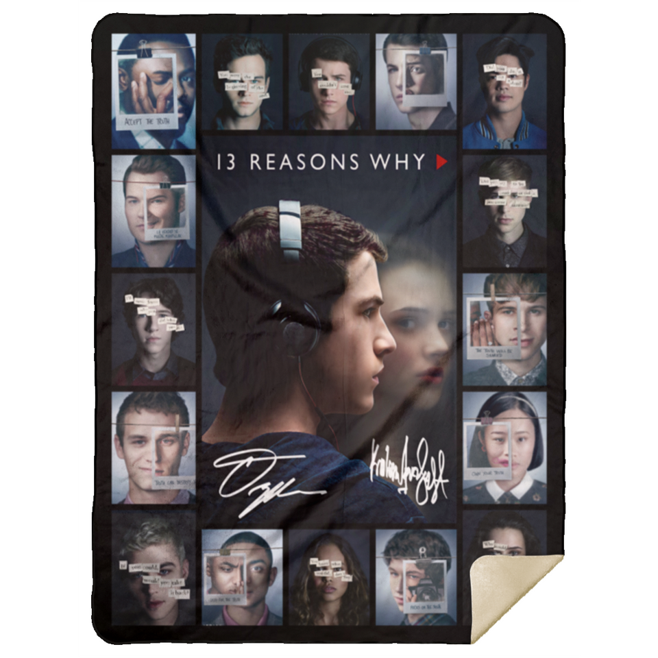 13 Reasons Why Blanket, TV Series Quilt, Fleece, Sherpa Blanket MSHL Premium Mink Sherpa Blanket 60x80