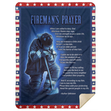 Fireman Blanket, Fireman's Prayer Fleece, Sherpa Blanket, Gift Ideas MSHL Premium Mink Sherpa Blanket 60x80