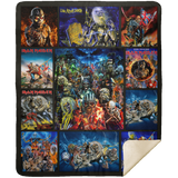 Iron Maiden Blanket, Heavy Metal Fleece, Sherpa Blanket For Fans MSHM Premium Mink Sherpa Blanket 50x60