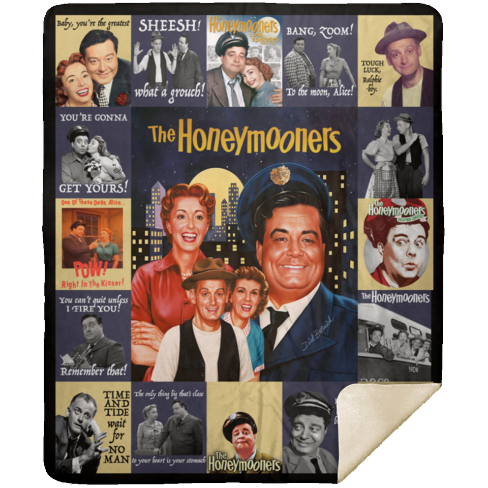 The Honeymooners Blanket, The Honeymooners TV Series Fleece, Blanket MSHM Premium Mink Sherpa Blanket 50x60