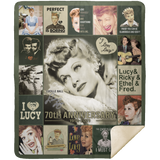 I Love Lucy 70th anniversary Blanket, TV Series Quilt, Fleece, Sherpa Blanket MSHM Premium Mink Sherpa Blanket 50x60