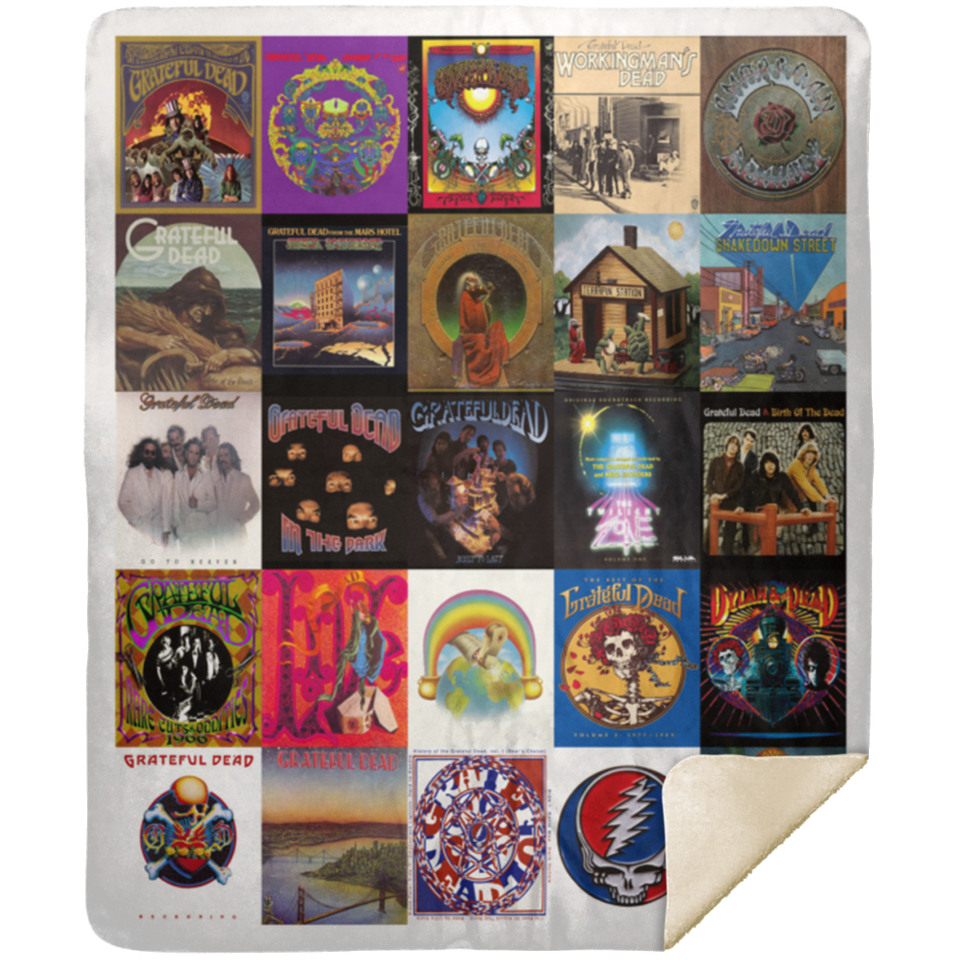 Grateful Dead Blanket, Grateful Dead Quilt, Fleece, Sherpa Blanket V3 MSHM Premium Mink Sherpa Blanket 50x60
