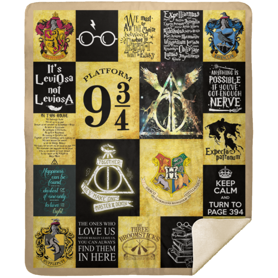 Harry Potter Blanket, Harry Potter Fleece, Sherpa Blankets Soft and Warm MSHM Premium Mink Sherpa Blanket 50x60