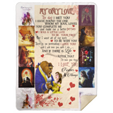 Beauty and the Beast Fleece, Sherpa Blanket, My Only Love - Forever and Always - MSHL Premium Mink Sherpa Blanket 60x80