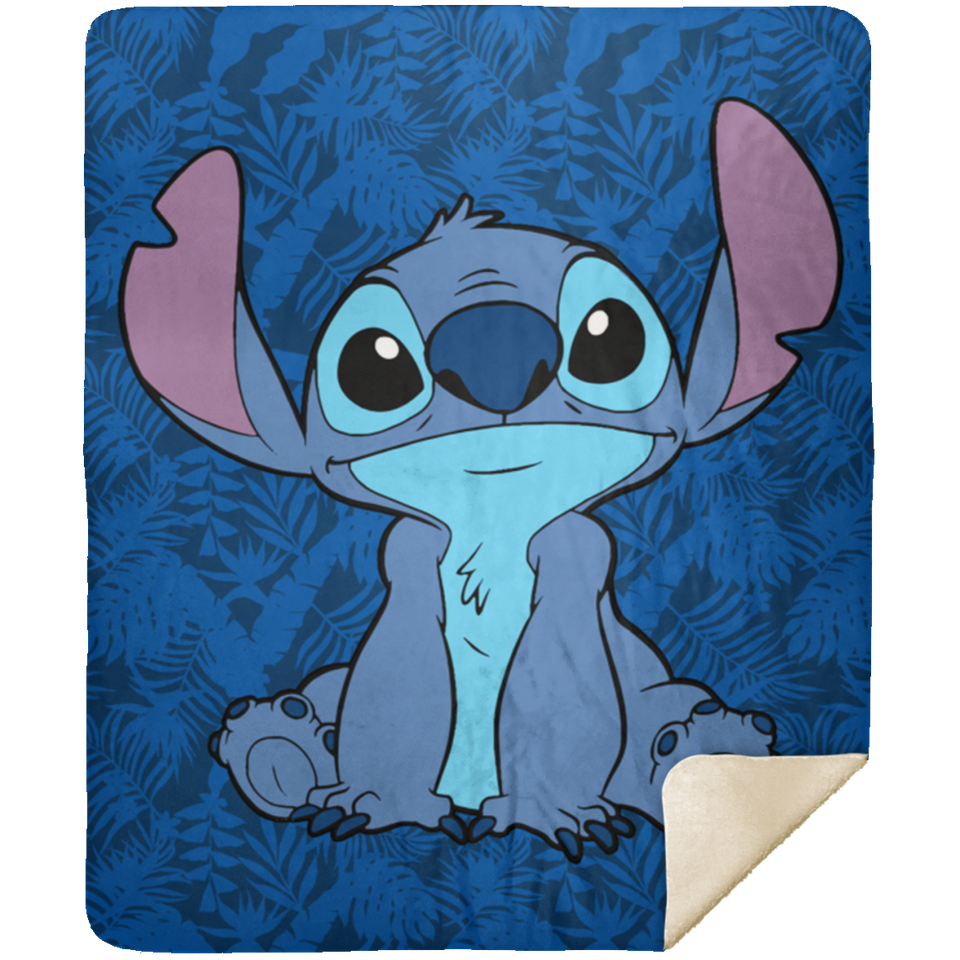 Lilo and Stitch Blanket 50 shades of Stitch Quilt Fleece Sherpa Throw Blanket MSHM Premium Mink Sherpa Blanket 50x60