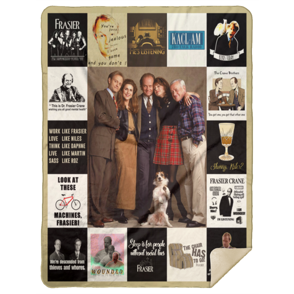 Frasier Blanket Frasier TV Series Fleece Sherpa Blanket Gift Idea MSHL Premium Mink Sherpa Blanket 60x80