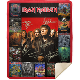 Iron Maiden Blanket Heavy Metal Band Quilt Fleece Sherpa Throw Blanket Rock MSHM Premium Mink Sherpa Blanket 50x60