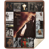 Tupac Shakur Blanket, 2Pac Rapper Fleece, Sherpa Blanket For Fans MSHM Premium Mink Sherpa Blanket 50x60