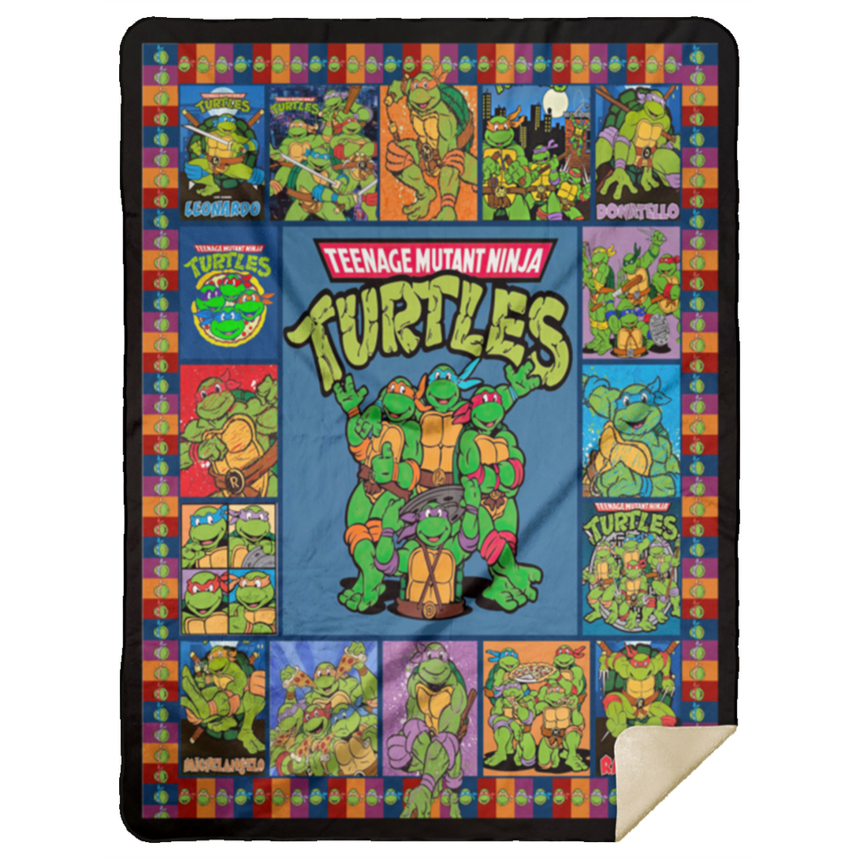 Teenage Mutant Ninja Turtles Fan Lover Blanket Halloween Christmas Fleece Sherpa MSHL Premium Mink Sherpa Blanket 60x80