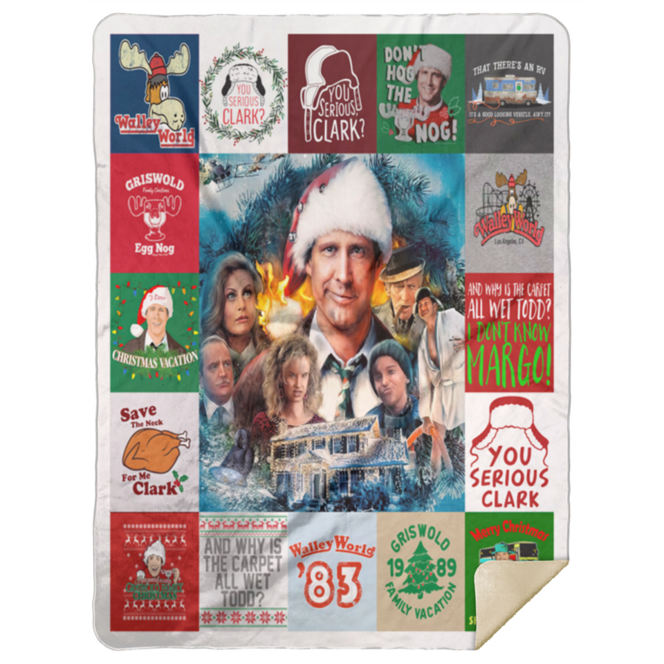 National Lampoon's Christmas Vacation Blanket Christmas Movie Fleece Blanket - MSHL Premium Mink Sherpa Blanket 60x80