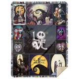 Jack Skellington Fleece, Sherpa Blanket, The Nightmare Before Christmas Quilt MSHL Premium Mink Sherpa Blanket 60x80