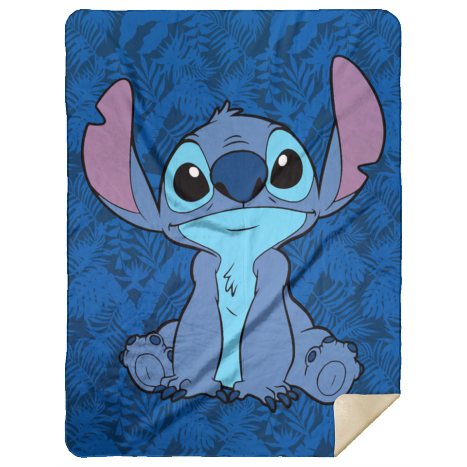 Lilo and Stitch Blanket 50 shades of Stitch Quilt Fleece Sherpa Throw Blanket MSHL Premium Mink Sherpa Blanket 60x80