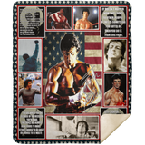 Rocky Balboa Quotes Blanket Rocky Balboa Quilt Fleece Sherpa Throw Blanket - MSHM Premium Mink Sherpa Blanket 50x60