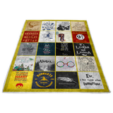 Harry Blanket Pottter Quilt - Harry-Pottter Blanket - Harry Fan Potter Blanket - Valentines Gift Idea for Men Women - Birthday Gift C (Cozy Plush Fleece 30"x40") (60"x50")  (80"x60") TL