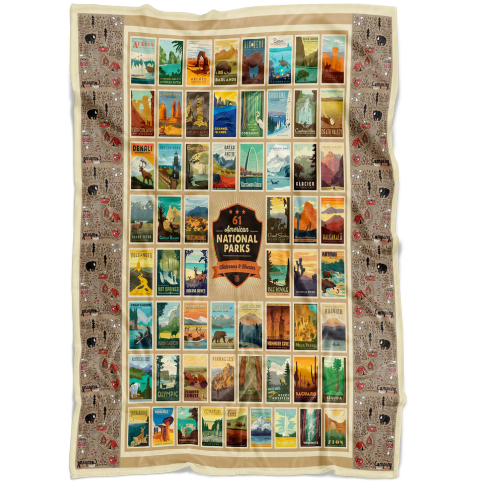 National Parks 61-piece Quilt Blanket