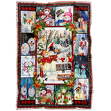 Love Never Melts Snowman Happy Christmas Blanket copy