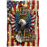 Eagle American Flag Blanket
