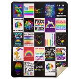 LGBT Blanket, LGBT Quotes Fleece, Sherpa Blanket MSHL Premium Mink Sherpa Blanket 60x80