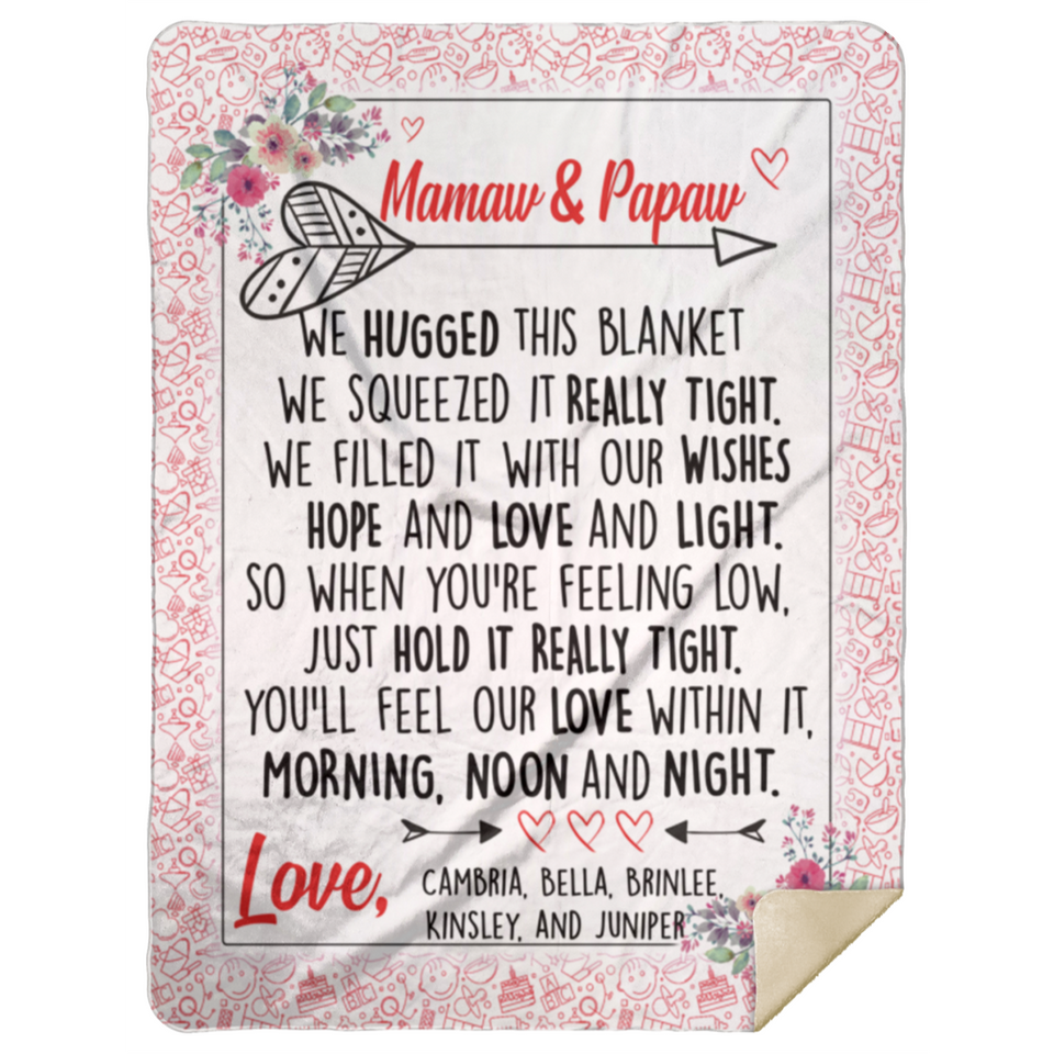 Cambria, Bella, Brinlee, Kinsley, and Juniper - MSHL Premium Mink Sherpa Blanket 60x80