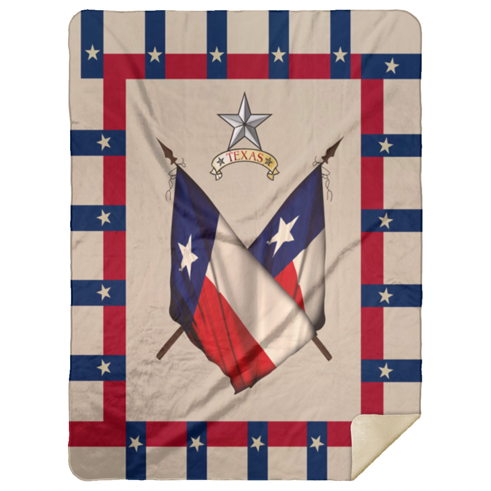 Texas Blanket Texas State Quilt Texas Flag Fleece Sherpa Blanket - MSHL Premium Mink Sherpa Blanket 60x80