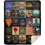 Jurassic Park Blanket, Jurassic Park Series Movies Fleece, Sherpa Blanket MSHM Premium Mink Sherpa Blanket 50x60